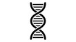 © saroo - Vector illustration of dna double helix icon, genetic engineering and biology symbol on a transparent background