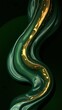 © Alexander Chaykin - Abstract Flowing Organic Texture Green Gold Gradient