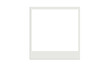 © MSTPINZIRA - Single white polaroid style photo frame isolated on transparent background for creative scrapbooking and photography.