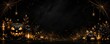 © thiwaporn - Elegant halloween background with black gold pumpkin lanterns and gothic decor for premium celebrations