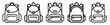 © Pallobroy - giggle backpack drawing line art symbol and funny outline vector icon set.