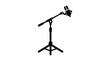 © Udin - Classic studio microphone on a stand, ideal for clear vocal capture, high-fidelity sound recording, podcasting, and live event amplification needs