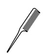 © Sidana - Black outline of a comb on a white background