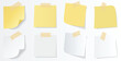 © VectorVista Studio - Set of blank sticky note with duct tape. post it note paper, memo reminder, sticky paper, adhesive tape. note paper, Office reminder notes set.