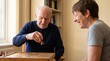 © Mosaic Mind - Hospice patient playing chess with a volunteer by a window