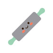 © daksarupa - Cartoon rolling pin with smiling face.