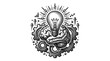 © budirah - Light Bulb Brain Idea Concept.