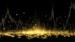 © kim jji - Golden financial stock market candlestick chart background with glowing particles for trading investment and economic growth concepts.