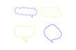 © Mahmuda - Colorful neon speech bubbles on transparent background for graphic design