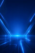 © Thilina - AI generated blue futuristic technology background with glowing digital lines