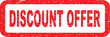 © kohinur - Red grunge rubber stamp with discount offer text