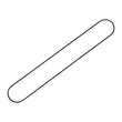 © MostSabineYesmin - Minimalist vector icon of tongue depressor medical tool in clean line art style. Hand-drawn outline illustration of wooden tongue blade for healthcare and medical examination design needs.