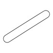 © MostSabineYesmin - Minimalist vector icon of a tongue depressor, hand-drawn medical tool in clean line art style for healthcare apps, educational materials, and medical diagrams about throat examination and oral health.