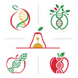 © doom.ko - Personalized Nutrition and Wellness Logo Set, Nutrigenomics Concept