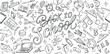 © doom.ko - Back to School Doodle Pattern, Hand Drawn Education Vector