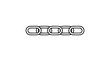 © Fahad - Refined black and white line art vector icon of a closed chain loop with multiple links, excellent for illustrating circular connections or supply chain themes.
