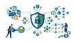 © Ngatngo - Business data security and network protection illustration