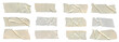 © Alina Nikitaeva - Adhesive beige washi crumpled paper tape isolated element. Craft scrapbooking transparent element with grunge texture. Torn ripped note memo sticker