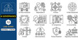 © PoliRani - Collection Of Twelve Ai Governance Line Icons With Editable Stroke Silhouette policy framework ethics risk compliance oversight transparency accountability audit