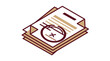 © AYU - Rejected Document Icon with Cross Mark and Stamp, Vector Illustration