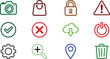 © MstLaky - Colorful linear user interface universal web icons pack for digital mobile application navigation button dashboard vector
