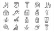 © MD.Kawsar Hossan - Isolated leg care icons set, 20 editable line art icons set, body hair, hair removal, beauty, skincare, grooming, wellness, self care, treatment theme style, clean outline vector