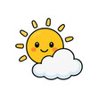 © Gauri - Happy smiling sun cartoon illustration simple bold lines