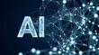 © BlackBridge Media - AI Artificial Intelligence Network Visualization on Dark Blue Background