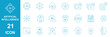 © Hike Studio 6 - artificial intelligence line icons set, technology vector outline symbols, neural network, brain, data, machine learning elements on transparent background