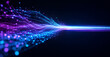 © NongEngEng - AI generated glowing abstract data stream flowing light particles high speed digital connectivity futuristic technology communication innovation background