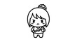 © muri - Angry cartoon character holding a broken trend line