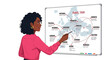 © ShahvezGrhi  - African American Travel Agent Mapping Multi-City Tour Itinerary