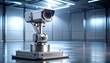 © ANDRA - Futuristic CCTV Surveillance Camera System in a High-Tech Metallic Industrial Facility for Security Monitoring
