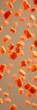 © Gunyarat - Bright orange snack pellets suspended in mid-air, illuminated by soft light(, modern, innovative technology