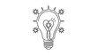© Eidoran - Light Bulb with Sparks and Ideas.