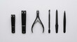 © Muhammad Umar - Professional manicure tools set. Black nail care equipment for salon or home grooming.