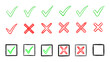 © SK Stock - Set of hand drawn checkbox and cross mark symbols with checkbox selection handdrawn verification