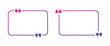 © MD - Neon Gradient Quote Box Frame Set, Pink and Purple Testimonial Text Placeholder Vector