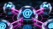 © Desmon - Digital Communication Email Icon Node Network Dashboard