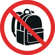 © Rubel1206 - Prohibited backpack symbol with red circle