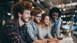 © Dao - Group of young people working together. Creative business people in modern office