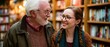© kvladimirv - Grandfather and Granddaughter Sharing a Moment in a Cozy Bookstore