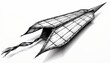 © MakeitEasy - The image depicts a detailed sketch of a traditional missile with a sleek, elongated body and a pointed nose cone
