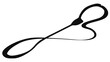 © deso - Elegant infinity symbol line art white background.