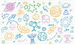 © kimberrywood - Horizontal Sci-Fi Universe Exploration Lined Paper Pattern