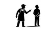 © Atul - Angry Chef Scolding Employee Silhouette.
