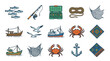 © Anum - Fishing Gear and Nautical Symbols Collection - Icons for Sea Adventure