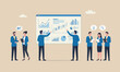 © Nazma - Businessma,meeting teams together diagram, stock market exchange data, investment analysis, growth earning income concept, businessman thinking with data chart and graph