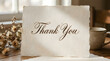 © Vector@image99 - Thank you handwritten calligraphy on textured handmade paper with calligraphy