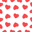 © Руфина Неуметова - Watercolor hearts seamless pattern on a white background. Hand drawn illustration